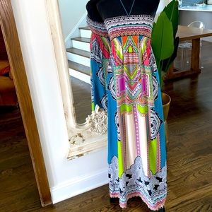 Maxi Ethnic Print Dress